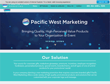 Tablet Screenshot of pacificwestmarketing.com